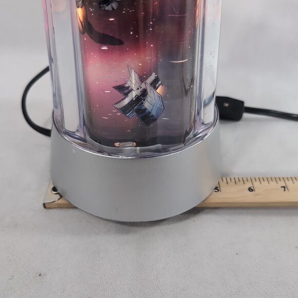 2003 Rabbit Tanaka Rotating Space Lamp NO TOP LID WORKING Planets Galaxy Silver - Picture 12 of 16